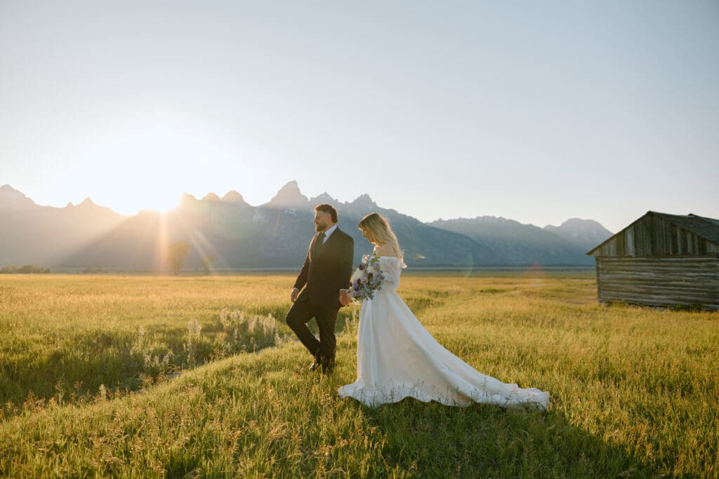 Mormon Row Grand Teton national park elopement